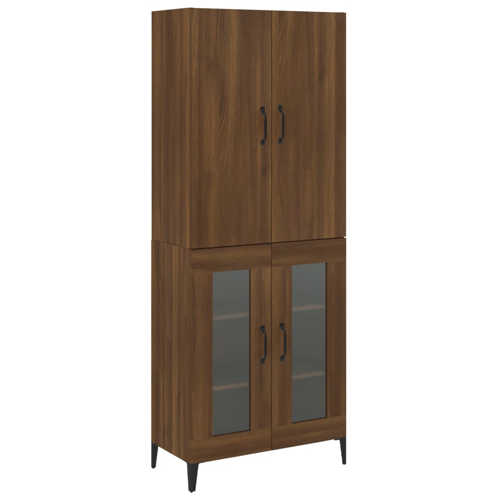 Kaappi ruskea tammi 69,5x34x180 cm tekninen puu - Sisustajankoti.fi