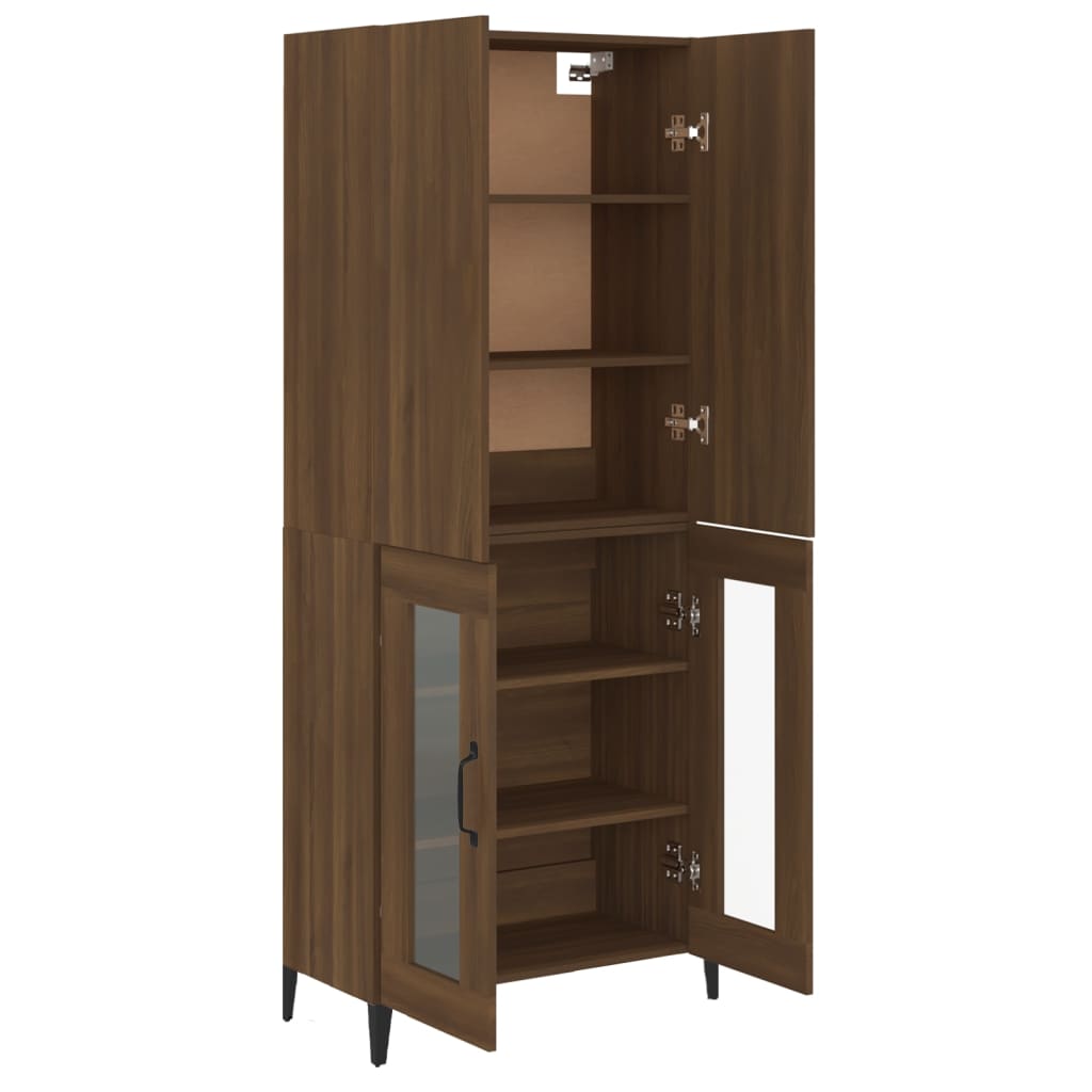 Kaappi ruskea tammi 69,5x34x180 cm tekninen puu - Sisustajankoti.fi