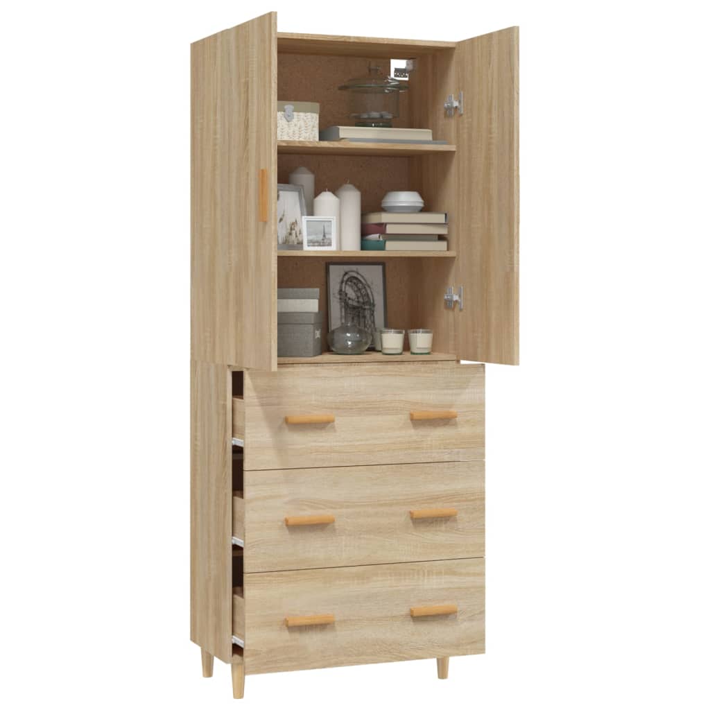 Kaappi Sonoma-tammi 70x34x180 cm tekninen puu - Sisustajankoti.fi