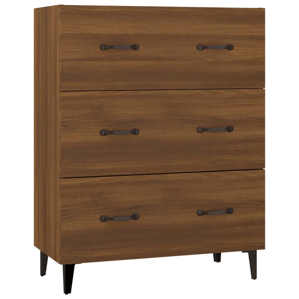 Kaappi ruskea tammi 69,5x34x180 cm tekninen puu - Sisustajankoti.fi