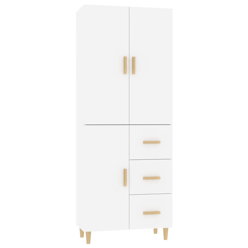 Kaappi valkoinen 69,5x34x180 cm tekninen puu - Sisustajankoti.fi