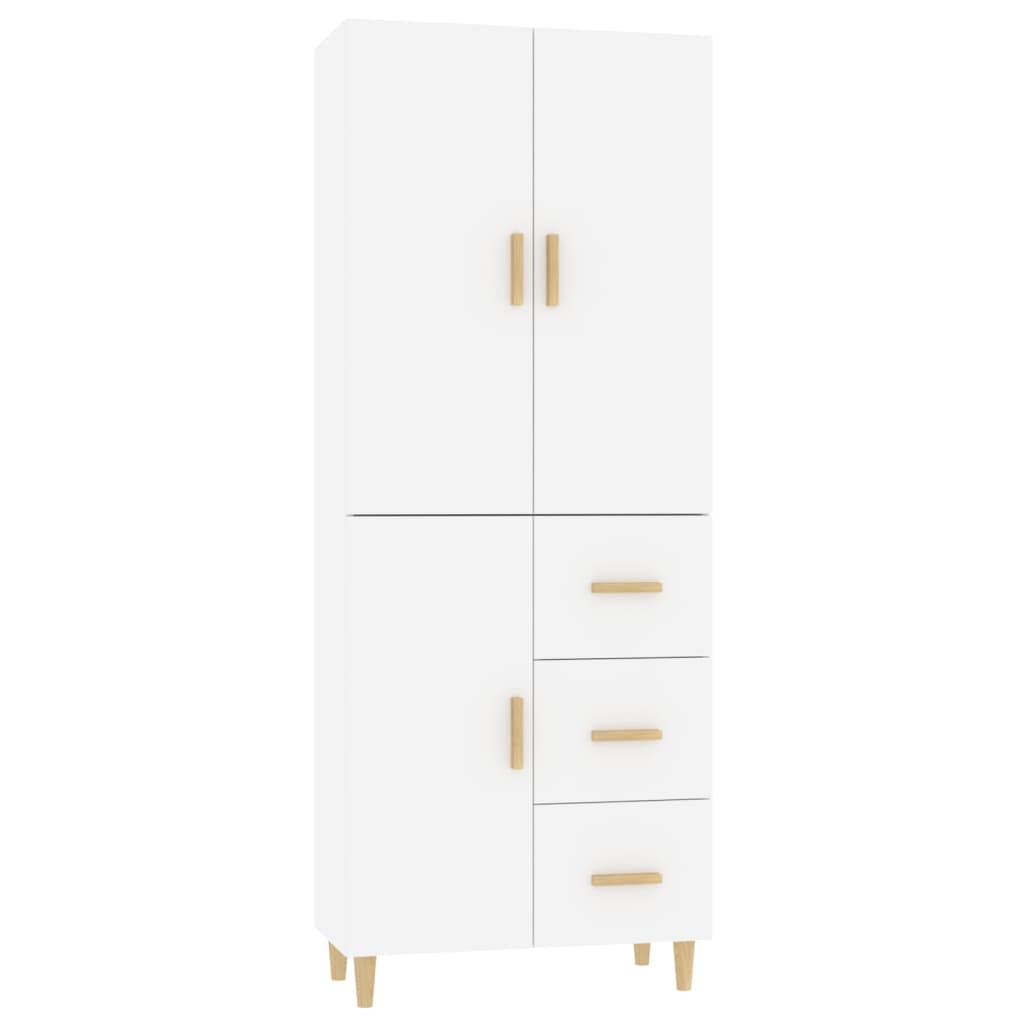 Kaappi valkoinen 69,5x34x180 cm tekninen puu - Sisustajankoti.fi