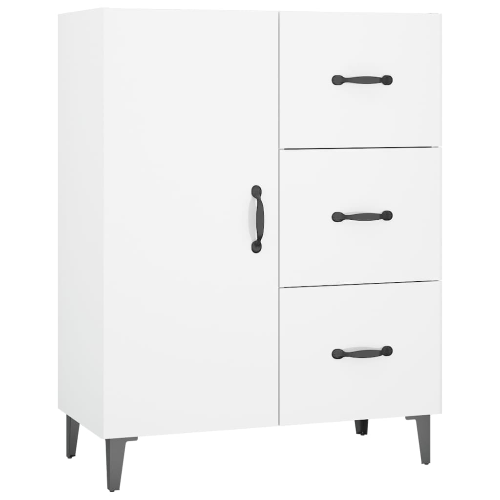 Kaappi korkeakiilto valkoinen 69,5x34x180 cm tekninen puu - Sisustajankoti.fi