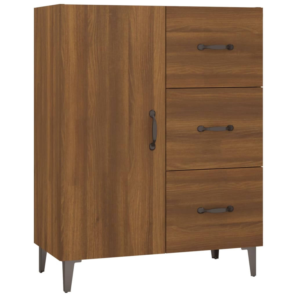 Kaappi ruskea tammi 69,5x34x180 cm tekninen puu - Sisustajankoti.fi