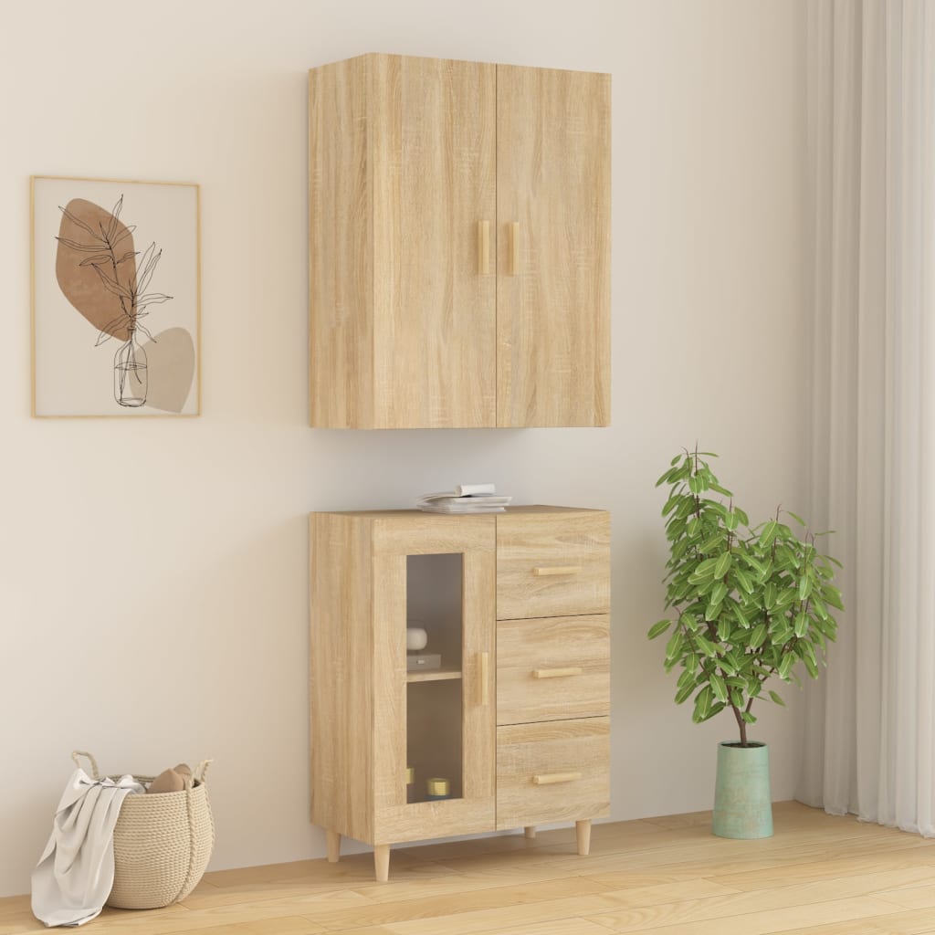 Kaappi Sonoma tammi 69,5x34x180 cm tekninen puu - Sisustajankoti.fi
