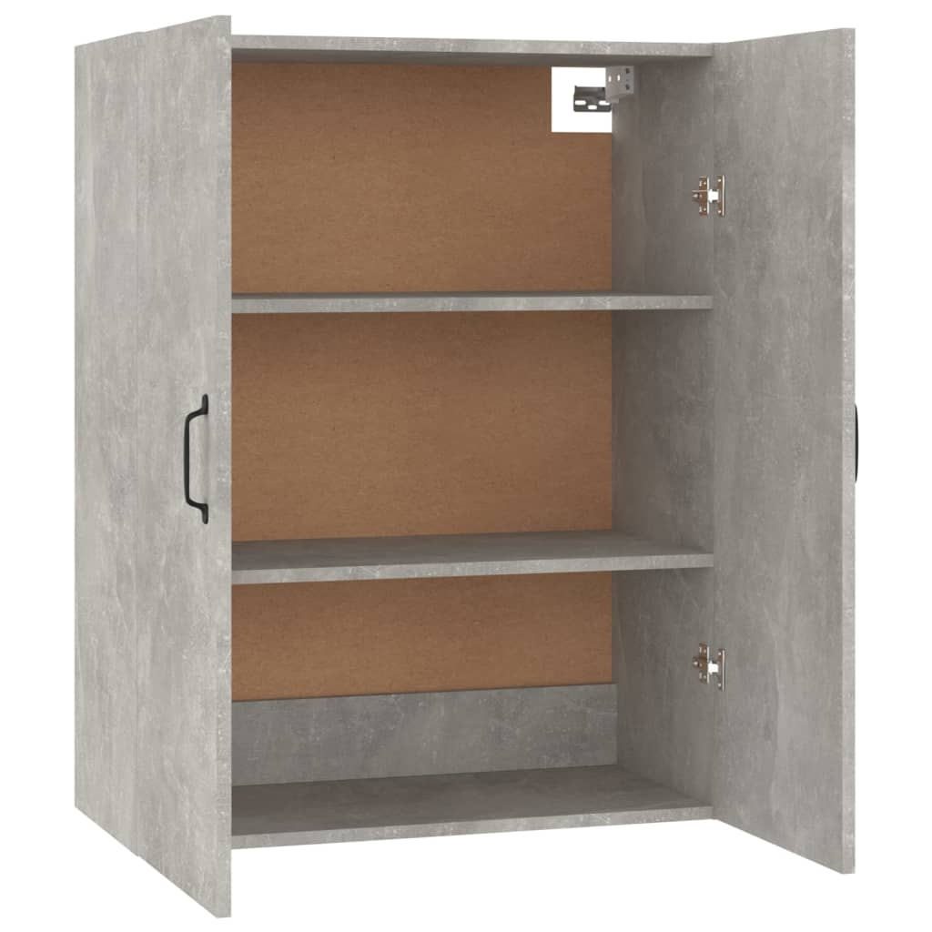 Kaappi betoninharmaa 69,5x34x180 cm tekninen puu - Sisustajankoti.fi