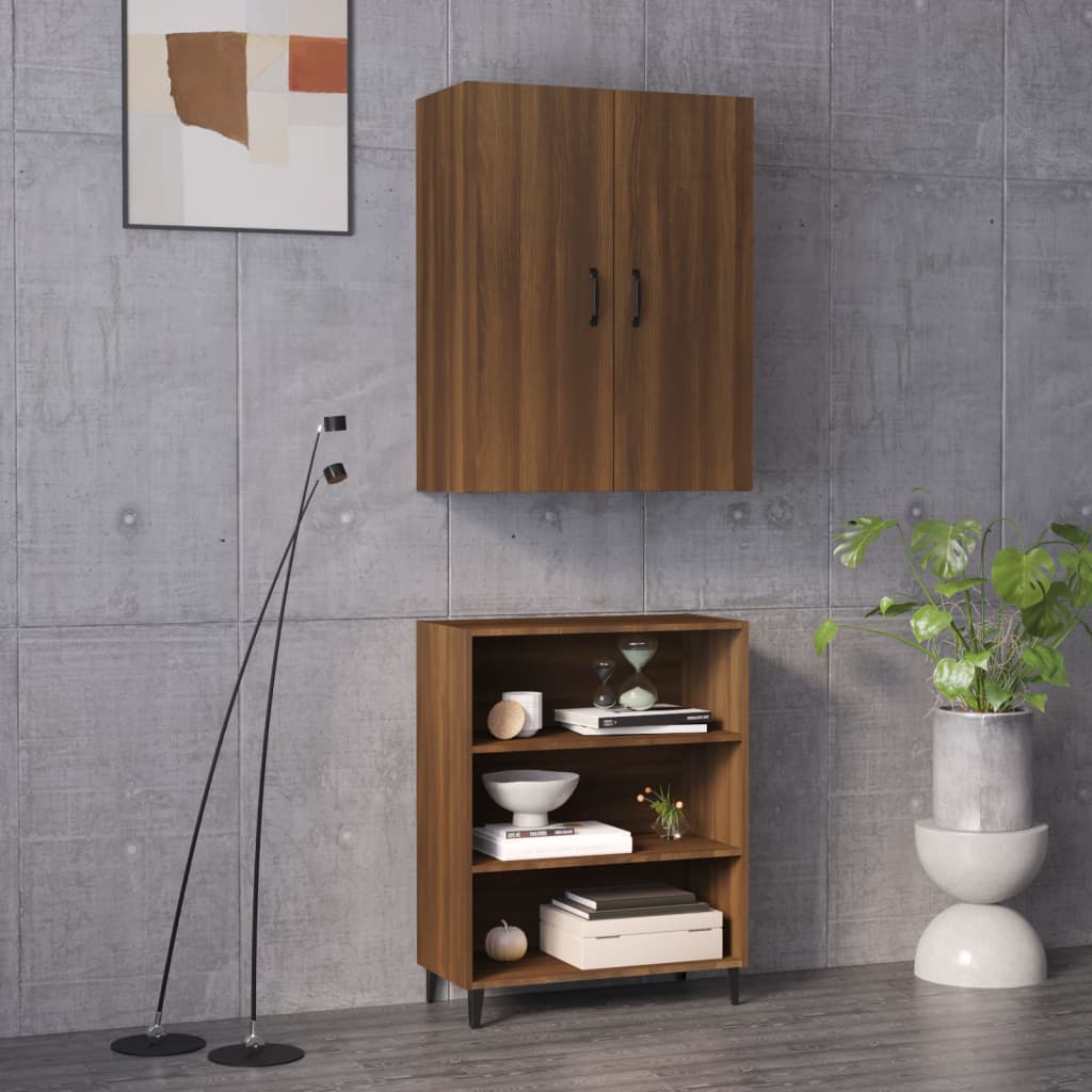 Kaappi ruskea tammi 69,5x32,5x180 cm tekninen puu - Sisustajankoti.fi