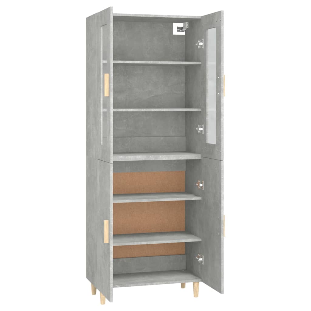 Kaappi betoninharmaa 70x34x180 cm tekninen puu - Sisustajankoti.fi