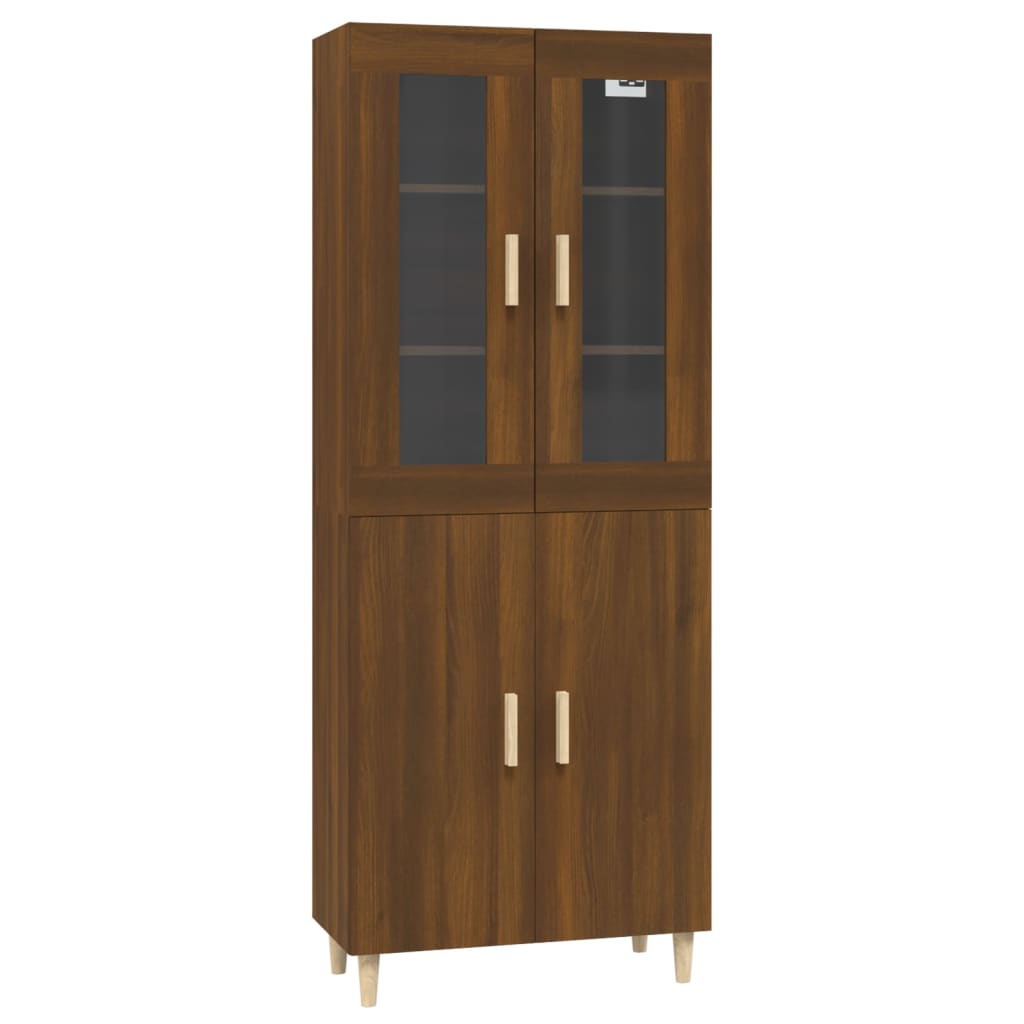 Kaappi ruskea tammi 70x34x180 cm tekninen puu - Sisustajankoti.fi