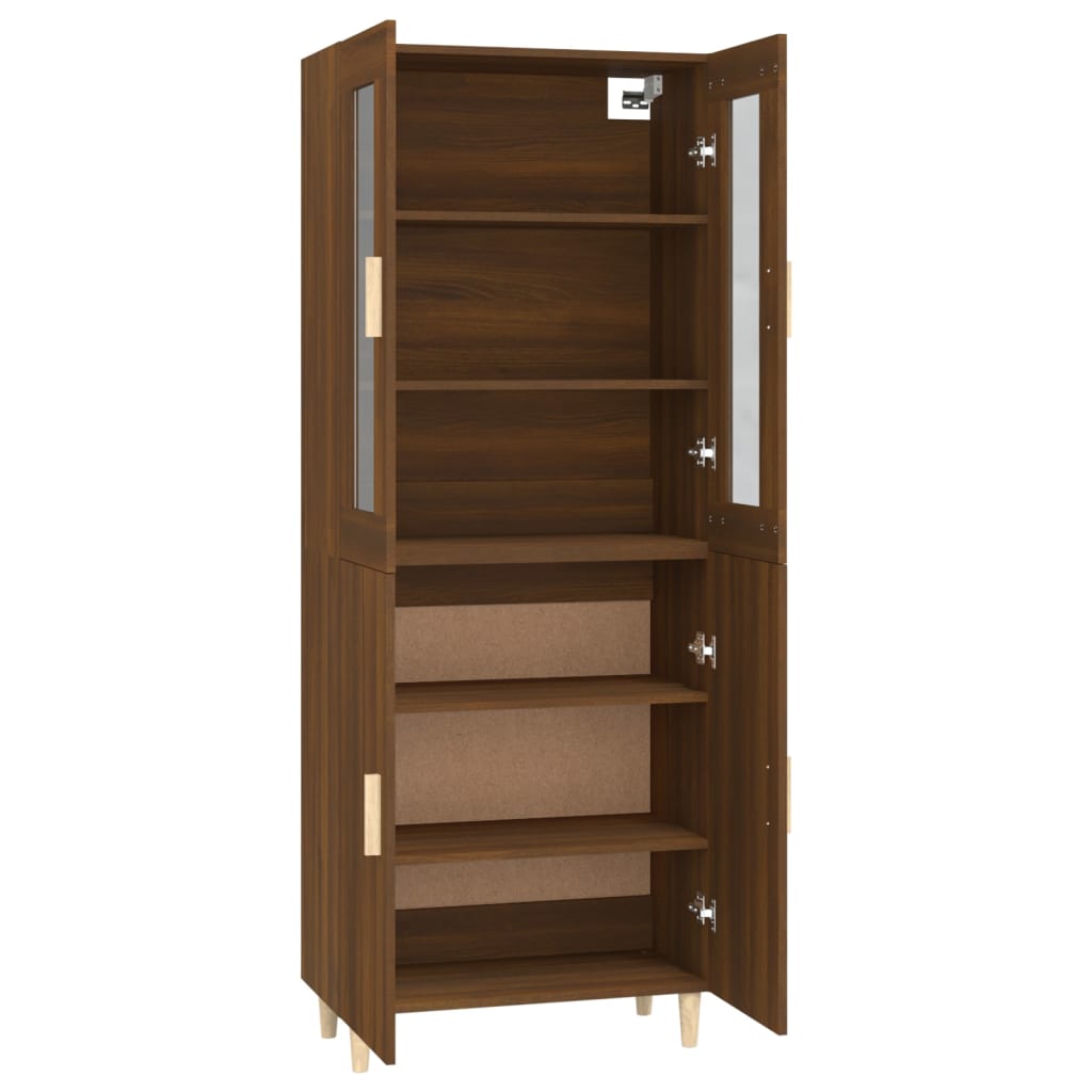 Kaappi ruskea tammi 70x34x180 cm tekninen puu - Sisustajankoti.fi