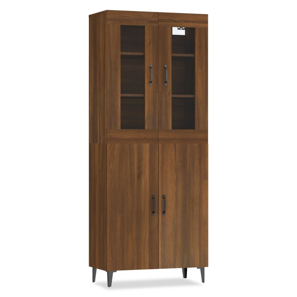 Kaappi ruskea tammi 69,5x34x180 cm tekninen puu - Sisustajankoti.fi