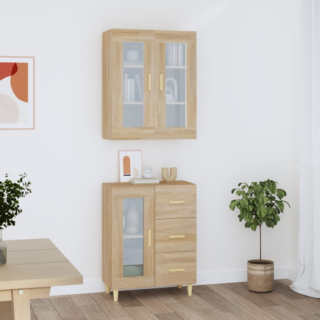 Kaappi Sonoma tammi 69,5x34x180 cm tekninen puu - Sisustajankoti.fi