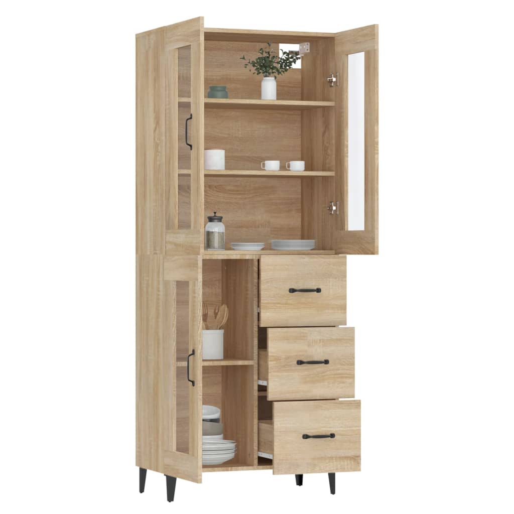 Kaappi Sonoma tammi 69,5x34x180 cm tekninen puu - Sisustajankoti.fi