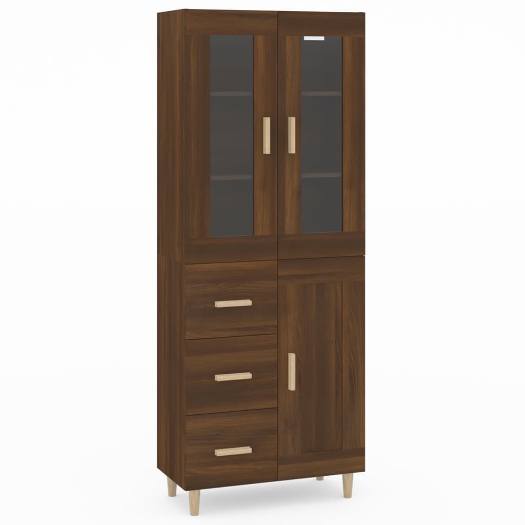 Kaappi ruskea tammi 69,5x34x180 cm tekninen puu - Sisustajankoti.fi