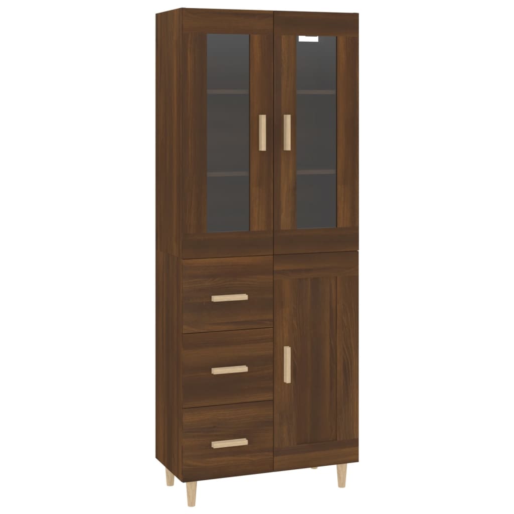 Kaappi ruskea tammi 69,5x34x180 cm tekninen puu - Sisustajankoti.fi