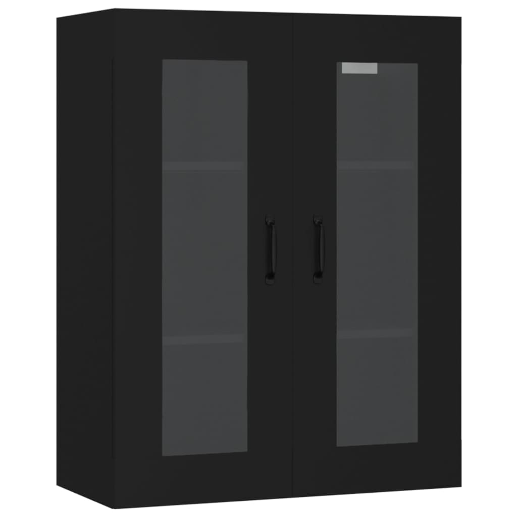 Kaappi musta 69,5x34x180 cm tekninen puu - Sisustajankoti.fi
