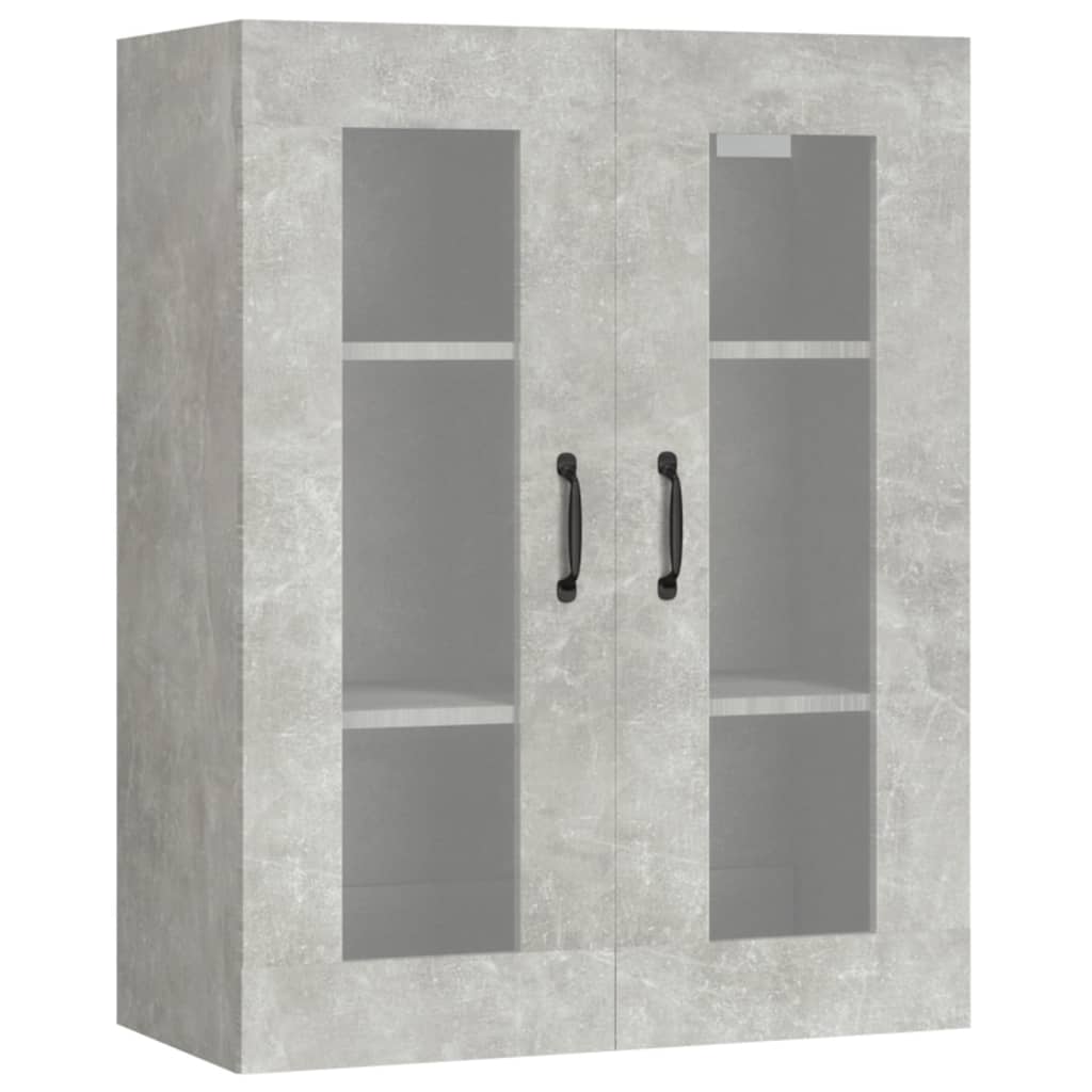 Kaappi betoninharmaa 69,5x34x180 cm tekninen puu - Sisustajankoti.fi