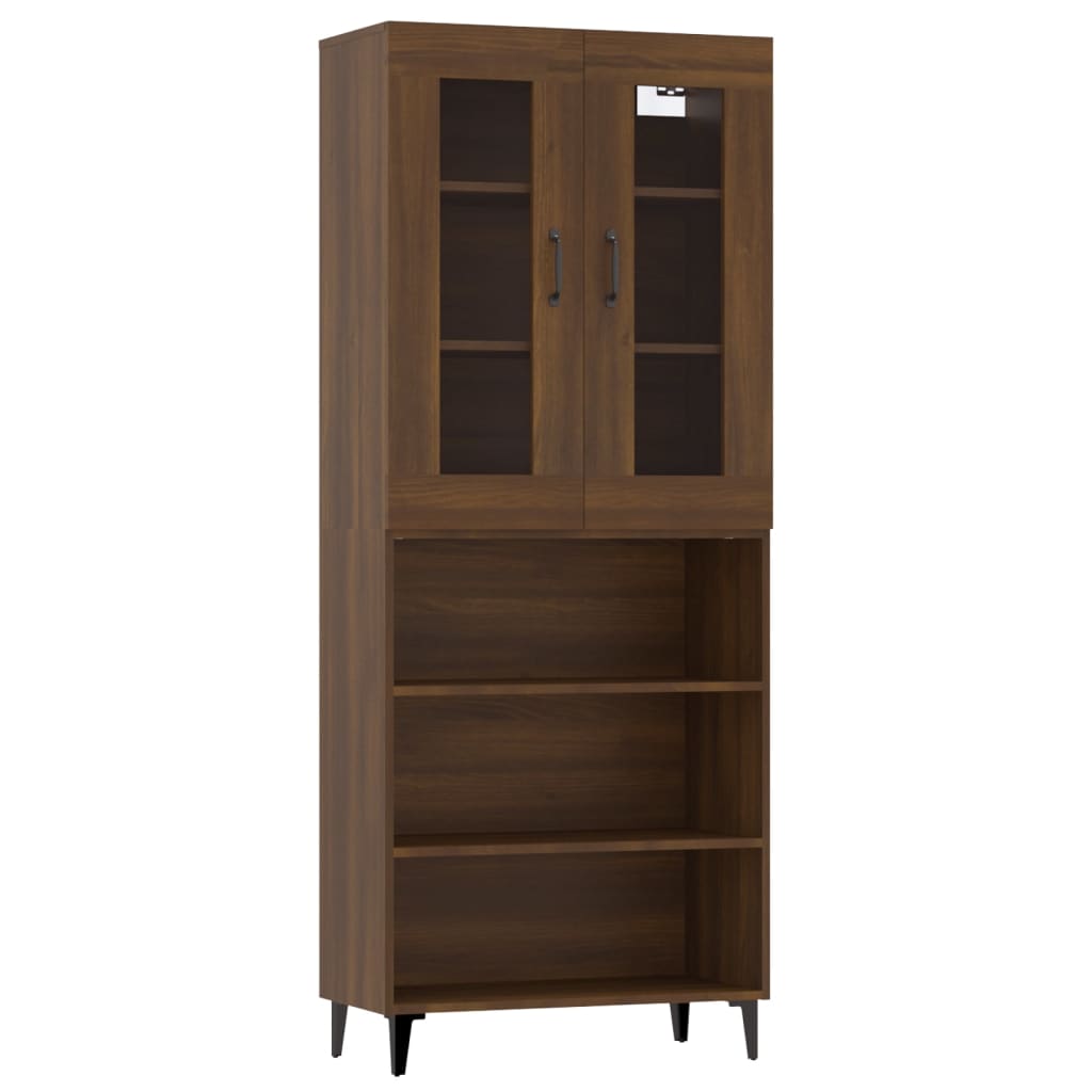 Kaappi ruskea tammi 69,5x34x180 cm tekninen puu - Sisustajankoti.fi