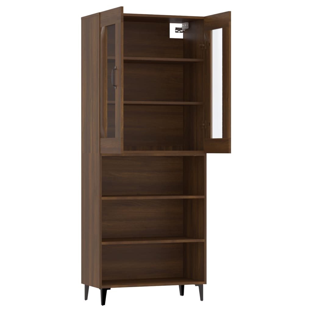 Kaappi ruskea tammi 69,5x34x180 cm tekninen puu - Sisustajankoti.fi