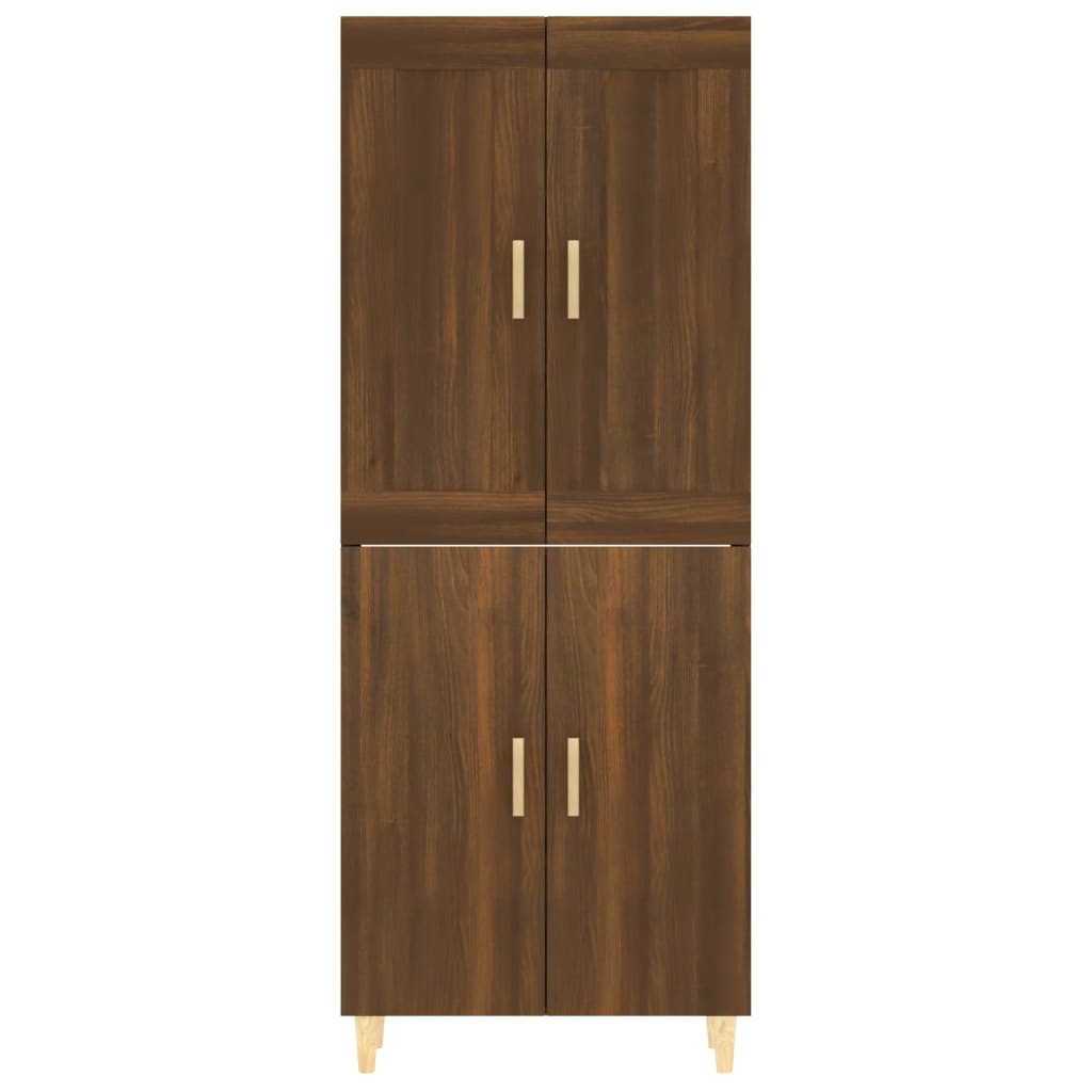 Kaappi ruskea tammi 70x34x180 cm tekninen puu - Sisustajankoti.fi