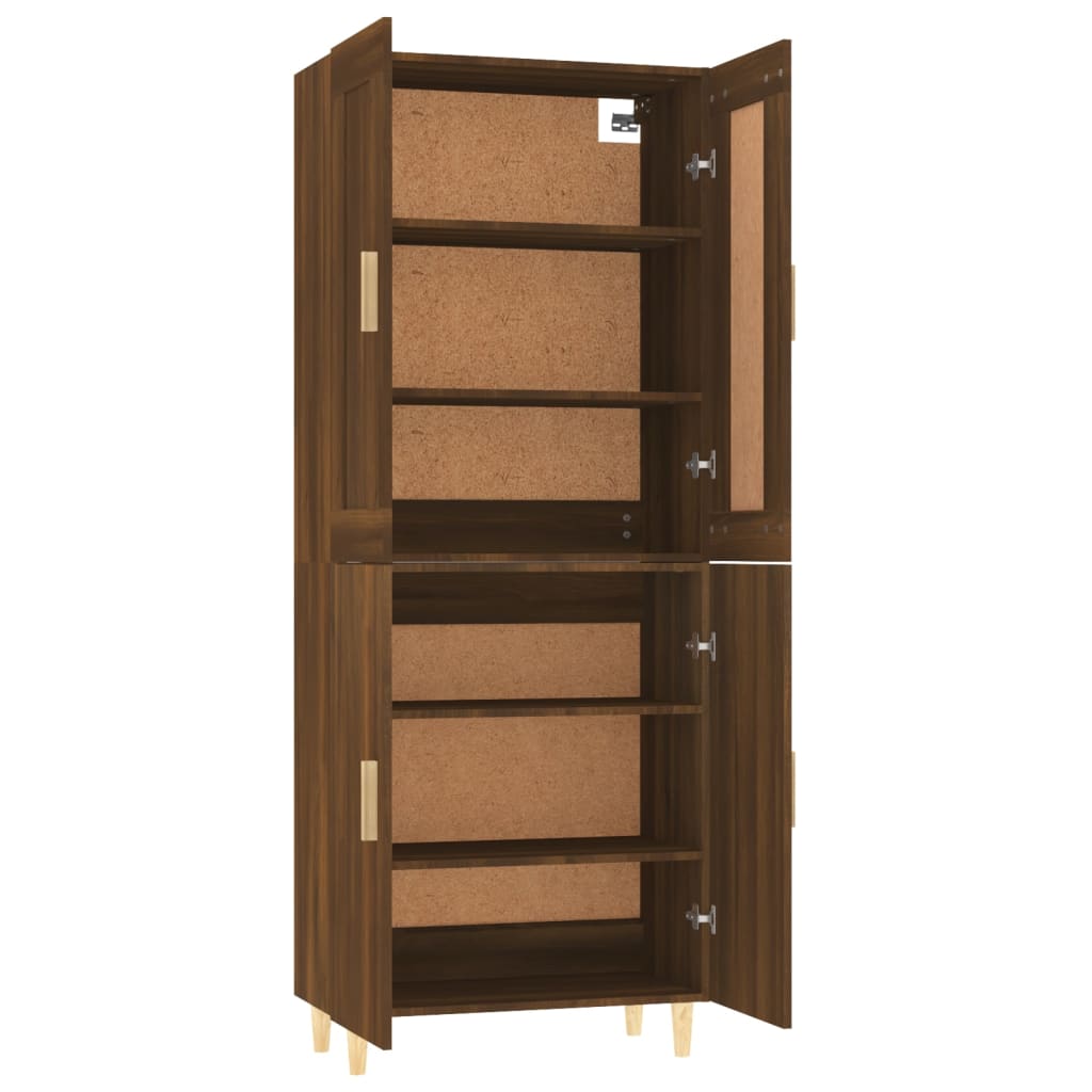Kaappi ruskea tammi 70x34x180 cm tekninen puu - Sisustajankoti.fi
