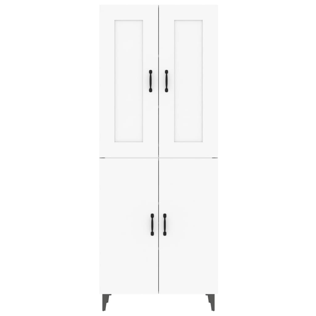 Kaappi valkoinen 70x34x180 cm tekninen puu - Sisustajankoti.fi