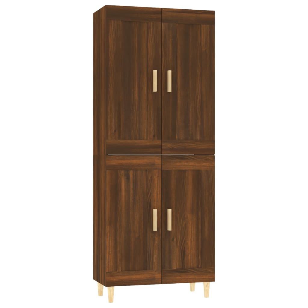 Kaappi ruskea tammi 69,5x34x180 cm tekninen puu - Sisustajankoti.fi