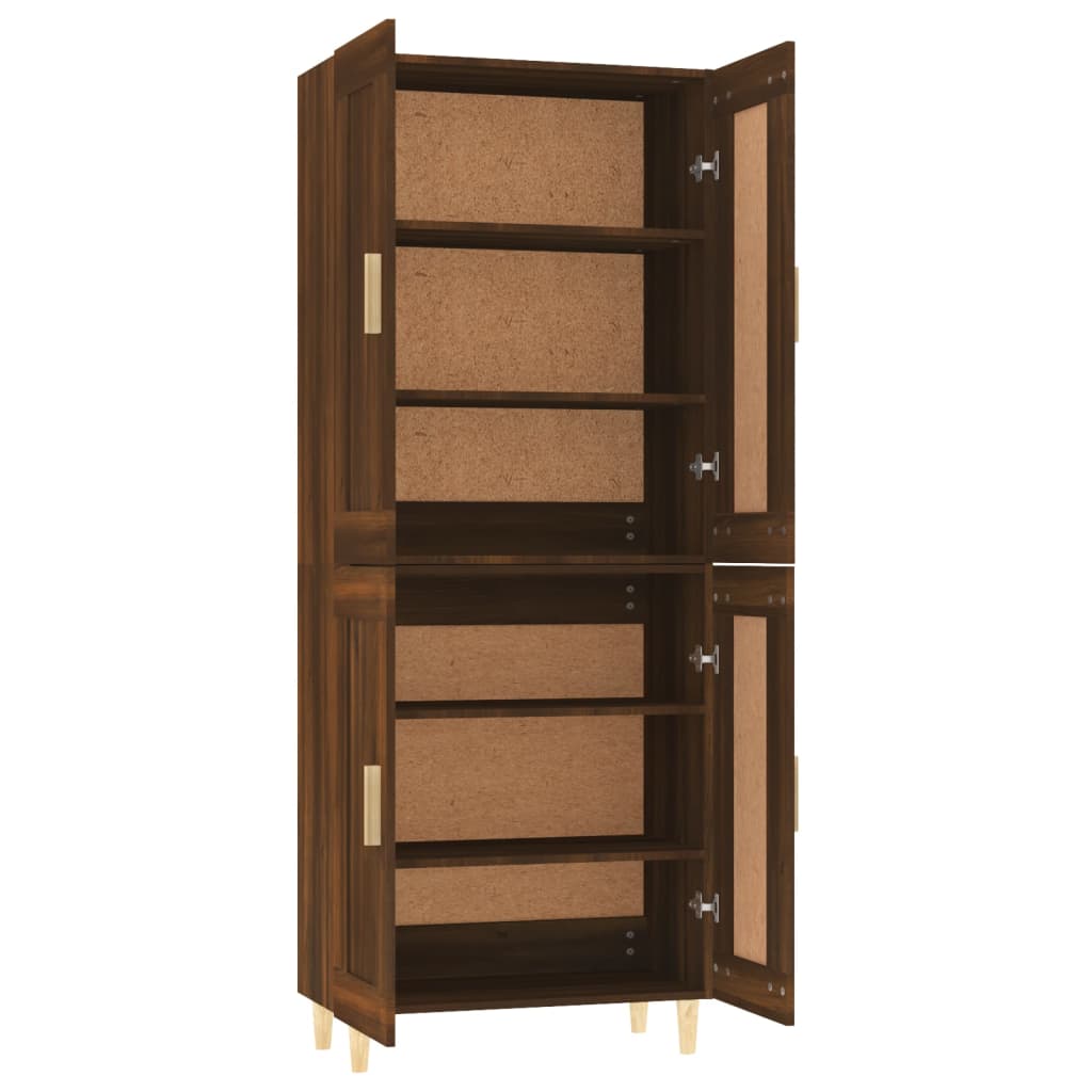 Kaappi ruskea tammi 69,5x34x180 cm tekninen puu - Sisustajankoti.fi