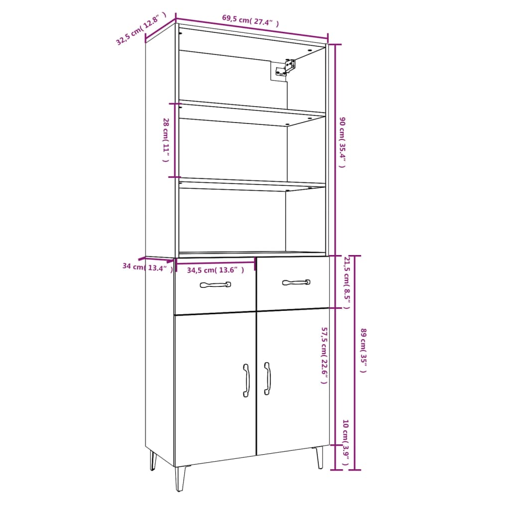 Kaappi harmaa Sonoma tekninen puu - Sisustajankoti.fi