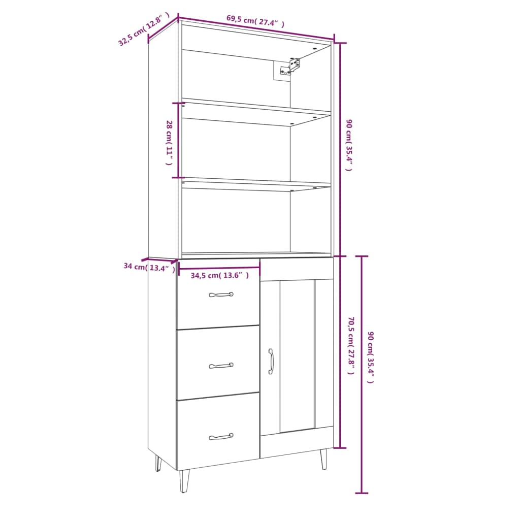 Kaappi Sonoma-tammi tekninen puu - Sisustajankoti.fi