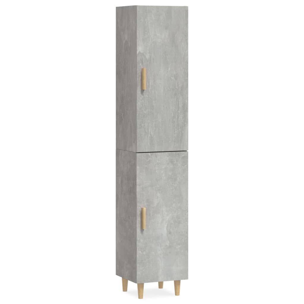 Kaappi betoninharmaa 34,5x34x180 cm tekninen puu - Sisustajankoti.fi
