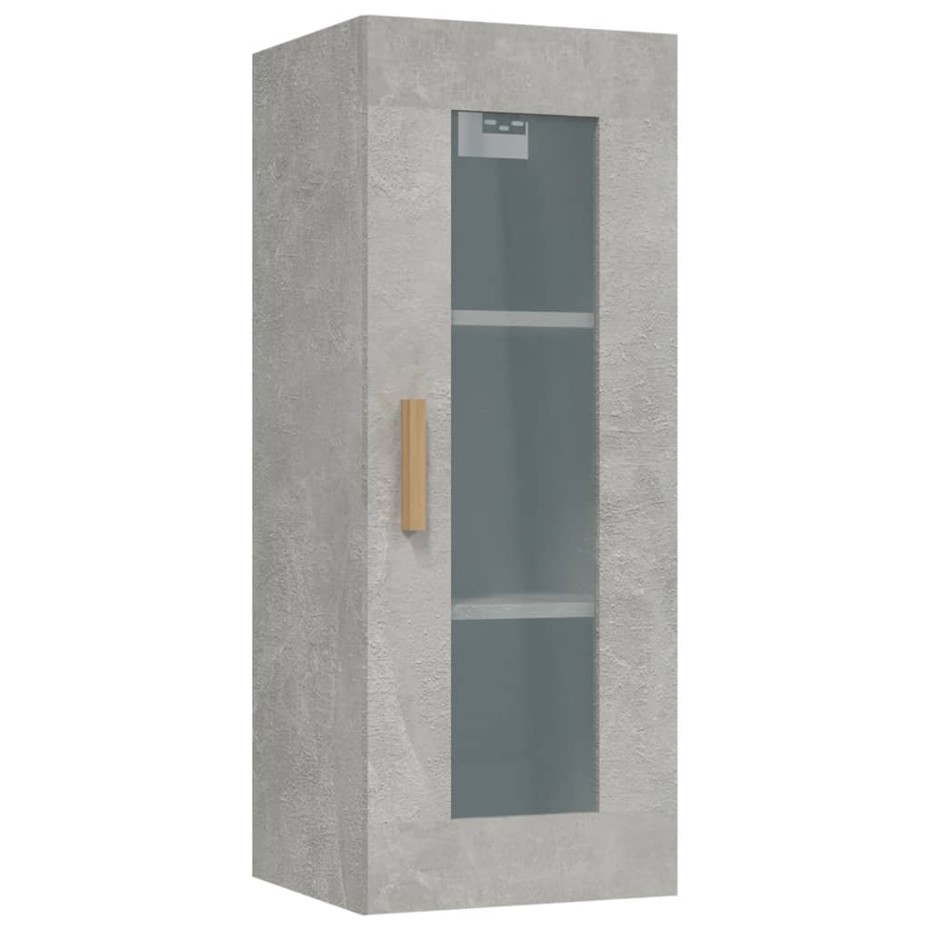 Kaappi betoninharmaa 34,5x34x180 cm tekninen puu - Sisustajankoti.fi
