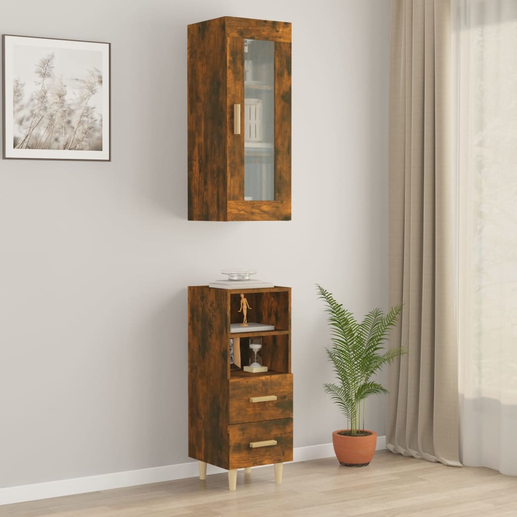 Kaappi savutammi 34,5x34x180 cm tekninen puu - Sisustajankoti.fi