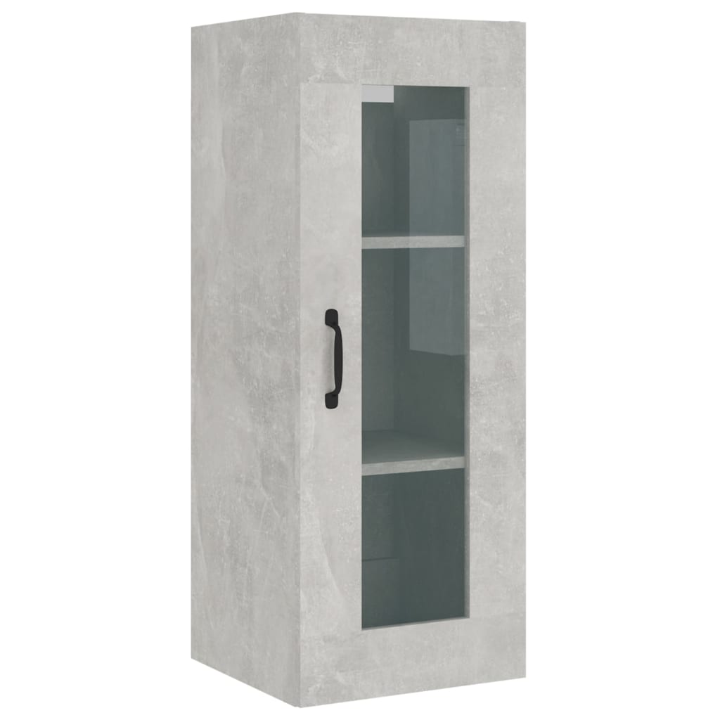 Kaappi betoninharmaa 34,5x34x180 cm tekninen puu - Sisustajankoti.fi
