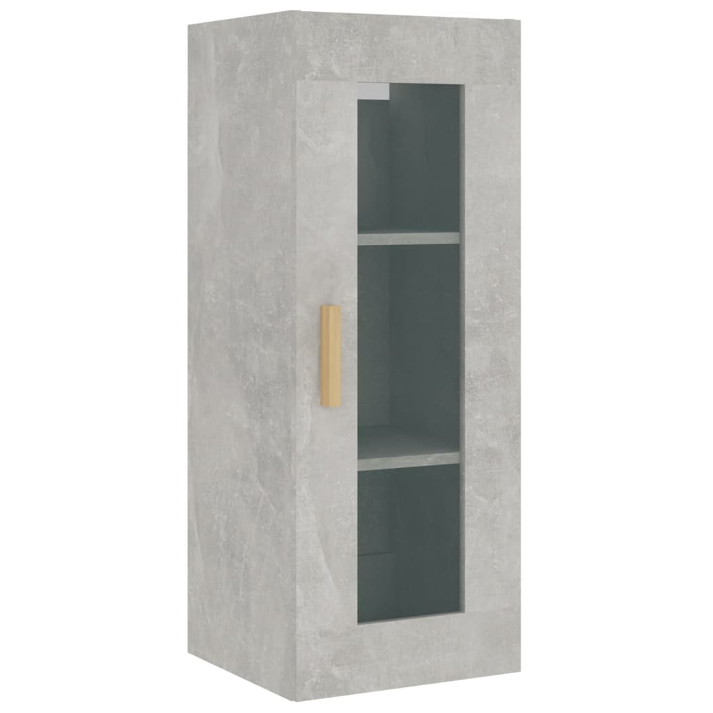 Kaappi betoninharmaa 34,5x34x180 cm tekninen puu - Sisustajankoti.fi