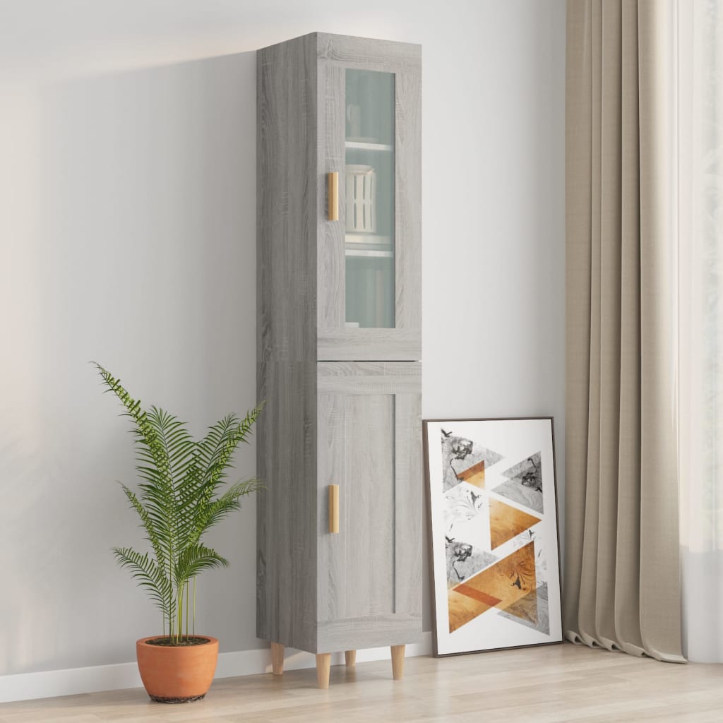 Kaappi harmaa Sonoma 34,5x34x180 cm tekninen puu - Sisustajankoti.fi