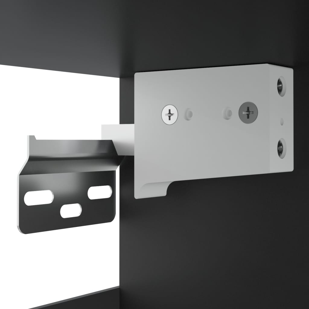 Kaappi musta 34,5x34x180 cm tekninen puu - Sisustajankoti.fi