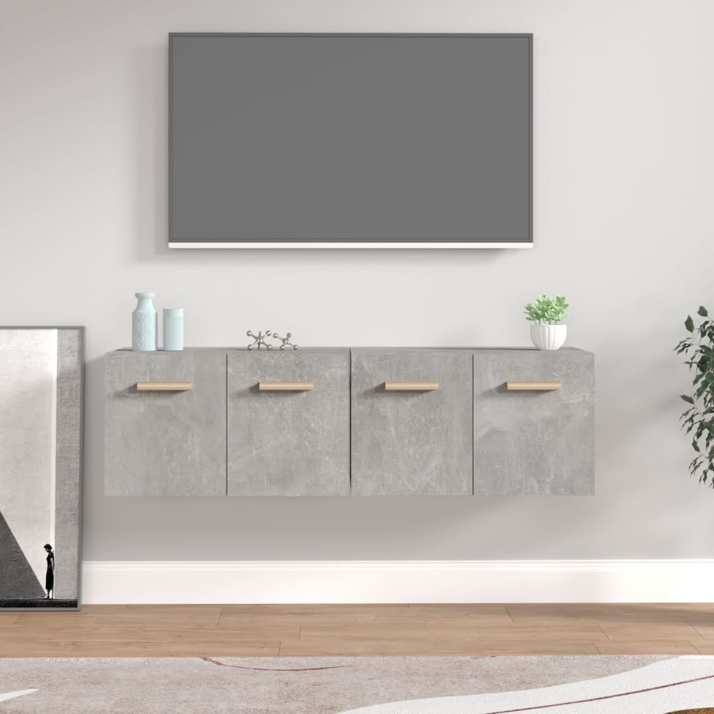 Seinäkaapit 2 kpl betoninharmaa 60x36,5x35 cm tekninen puu - Sisustajankoti.fi