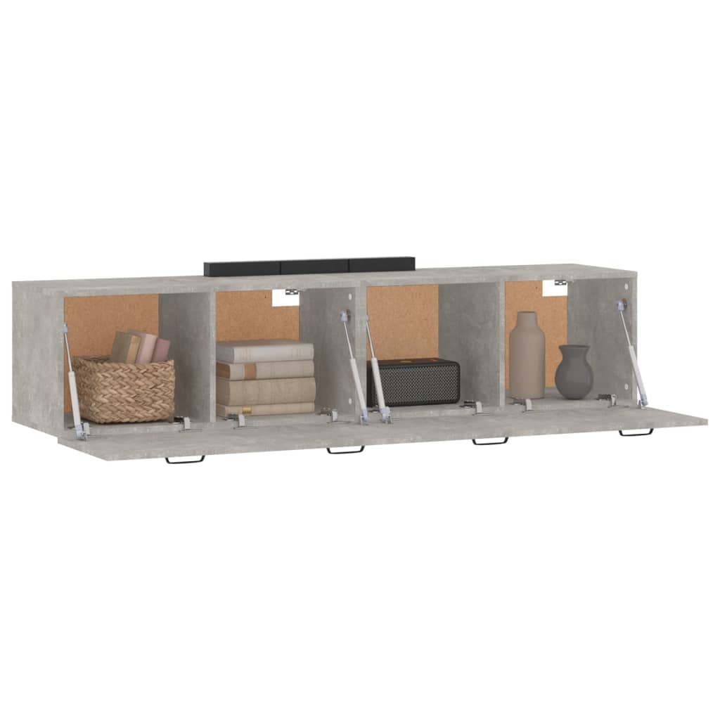 Seinäkaapit 2 kpl betoninharmaa 60x36,5x35 cm tekninen puu - Sisustajankoti.fi