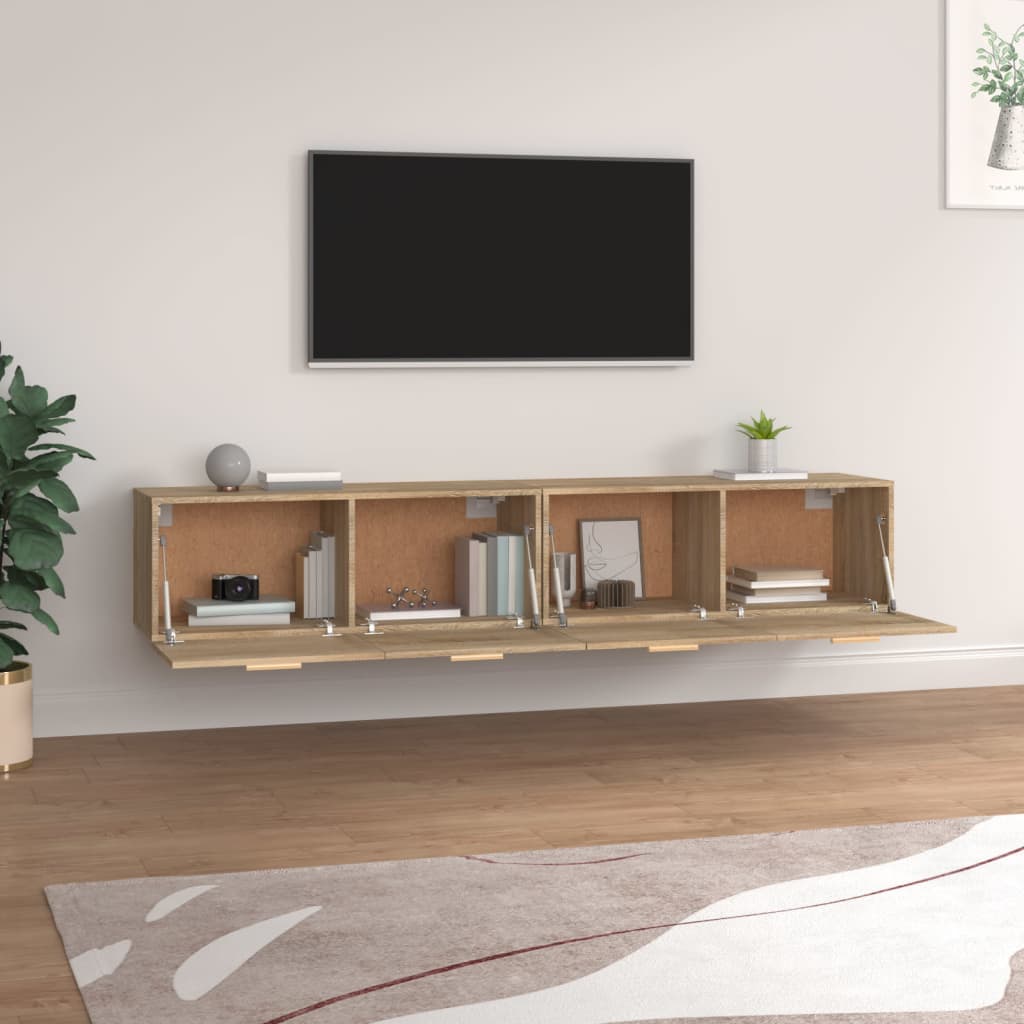Seinäkaapit 2 kpl Sonoma-tammi 100x36,5x35 cm tekninen puu - Sisustajankoti.fi