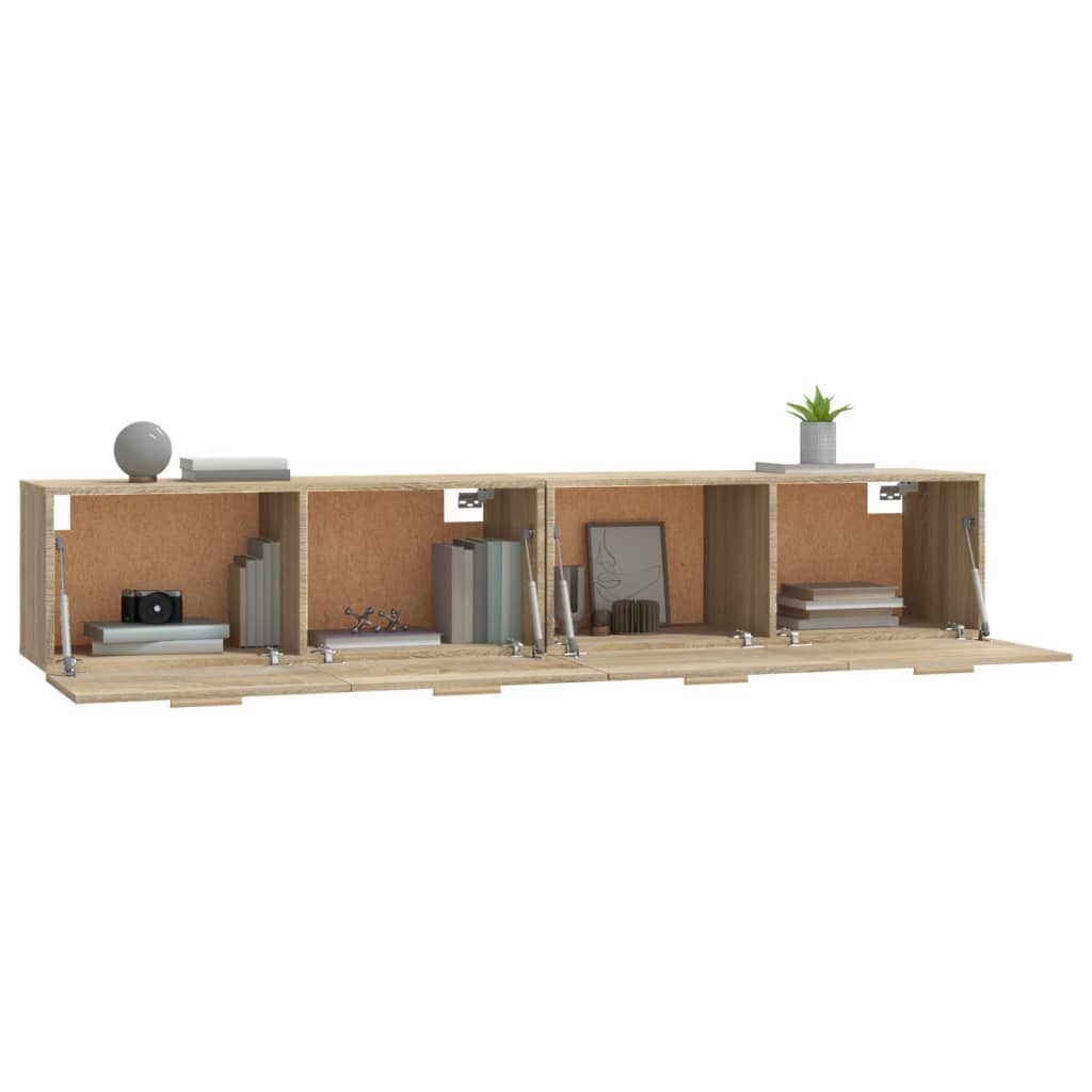 Seinäkaapit 2 kpl Sonoma-tammi 100x36,5x35 cm tekninen puu - Sisustajankoti.fi