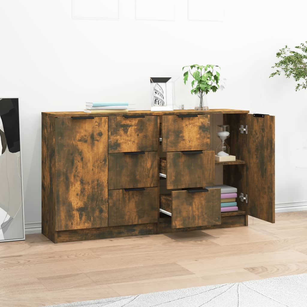 Senkit 2 kpl savutammi 60x30x70 cm tekninen puu - Sisustajankoti.fi