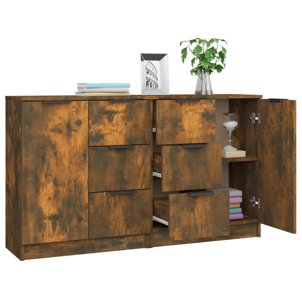 Senkit 2 kpl savutammi 60x30x70 cm tekninen puu - Sisustajankoti.fi