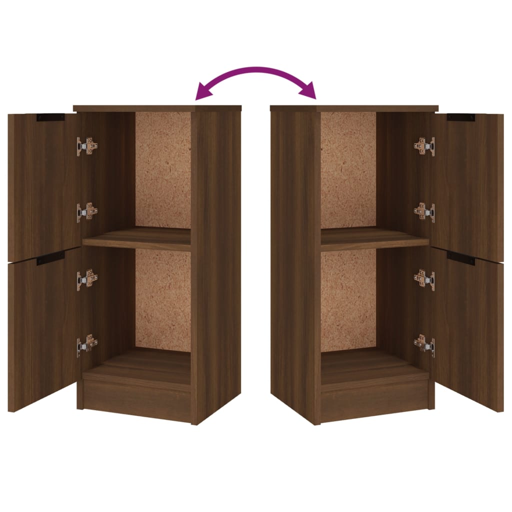 Senkit 3 kpl ruskea tammi tekninen puu - Sisustajankoti.fi