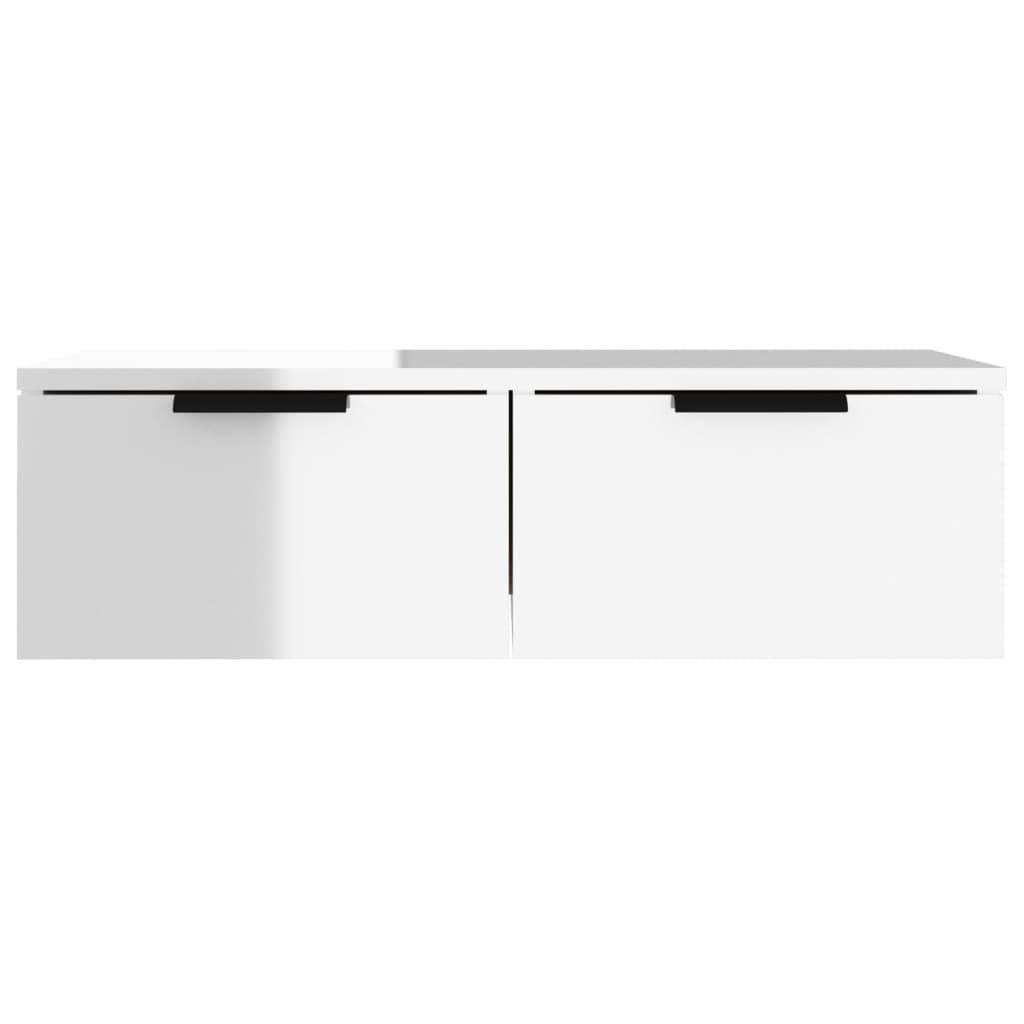 Seinäkaapit 2 kpl korkeakiilto valk. 68x30x20 cm tekninen puu - Sisustajankoti.fi