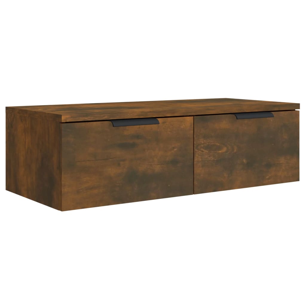 Seinäkaapit 2 kpl savutammi 68x30x20 cm tekninen puu - Sisustajankoti.fi