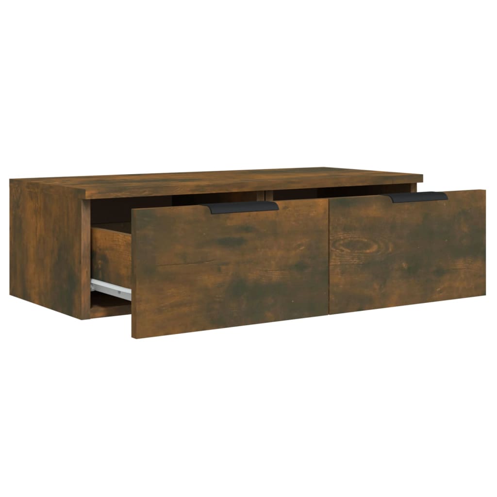 Seinäkaapit 2 kpl savutammi 68x30x20 cm tekninen puu - Sisustajankoti.fi