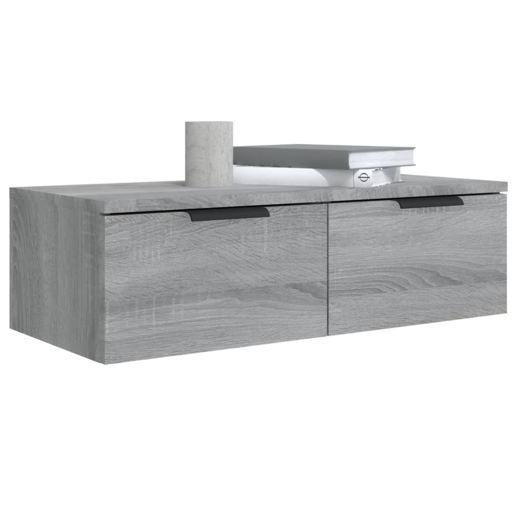 Seinäkaapit 2 kpl harmaa Sonoma 68x30x20 cm tekninen puu - Sisustajankoti.fi
