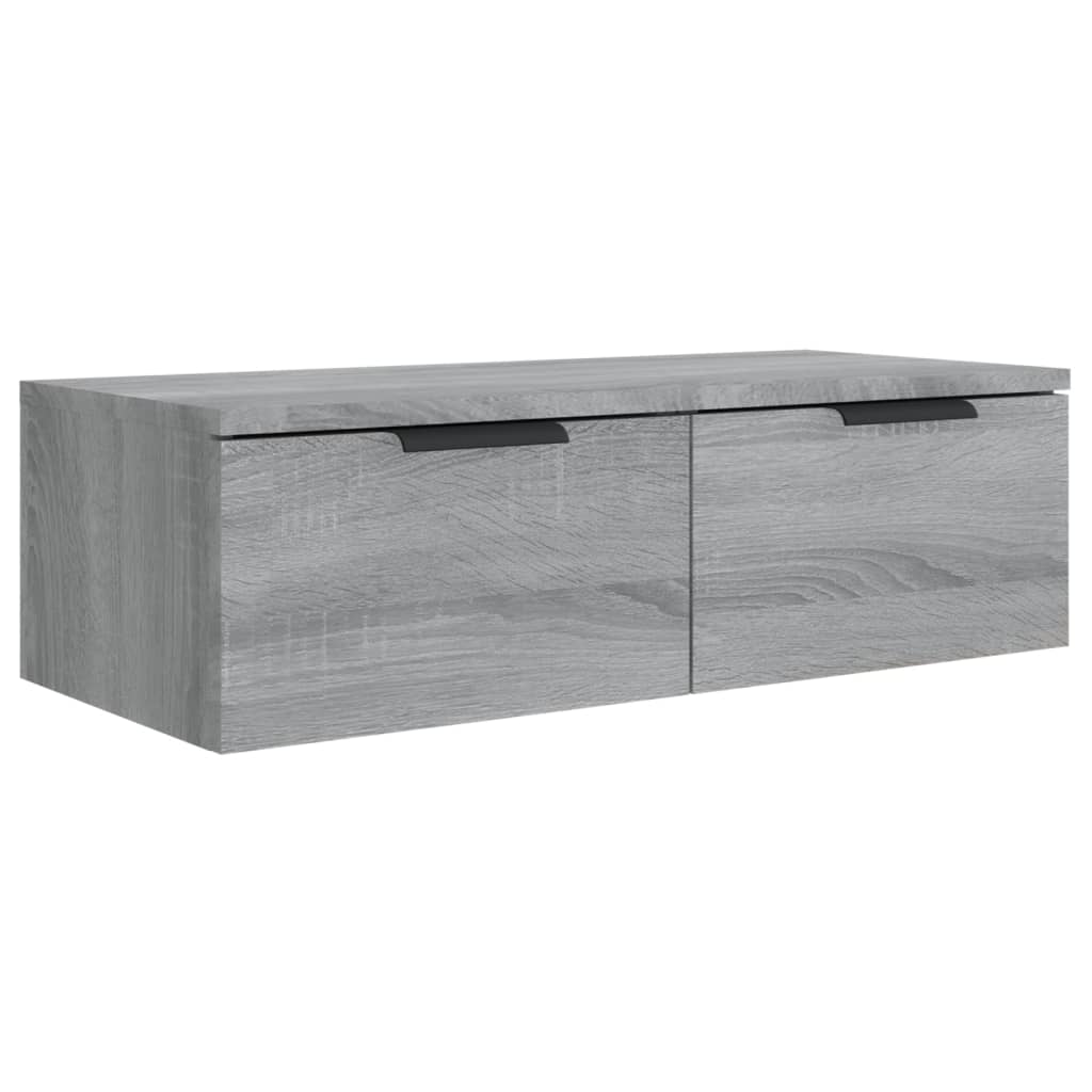 Seinäkaapit 2 kpl harmaa Sonoma 68x30x20 cm tekninen puu - Sisustajankoti.fi