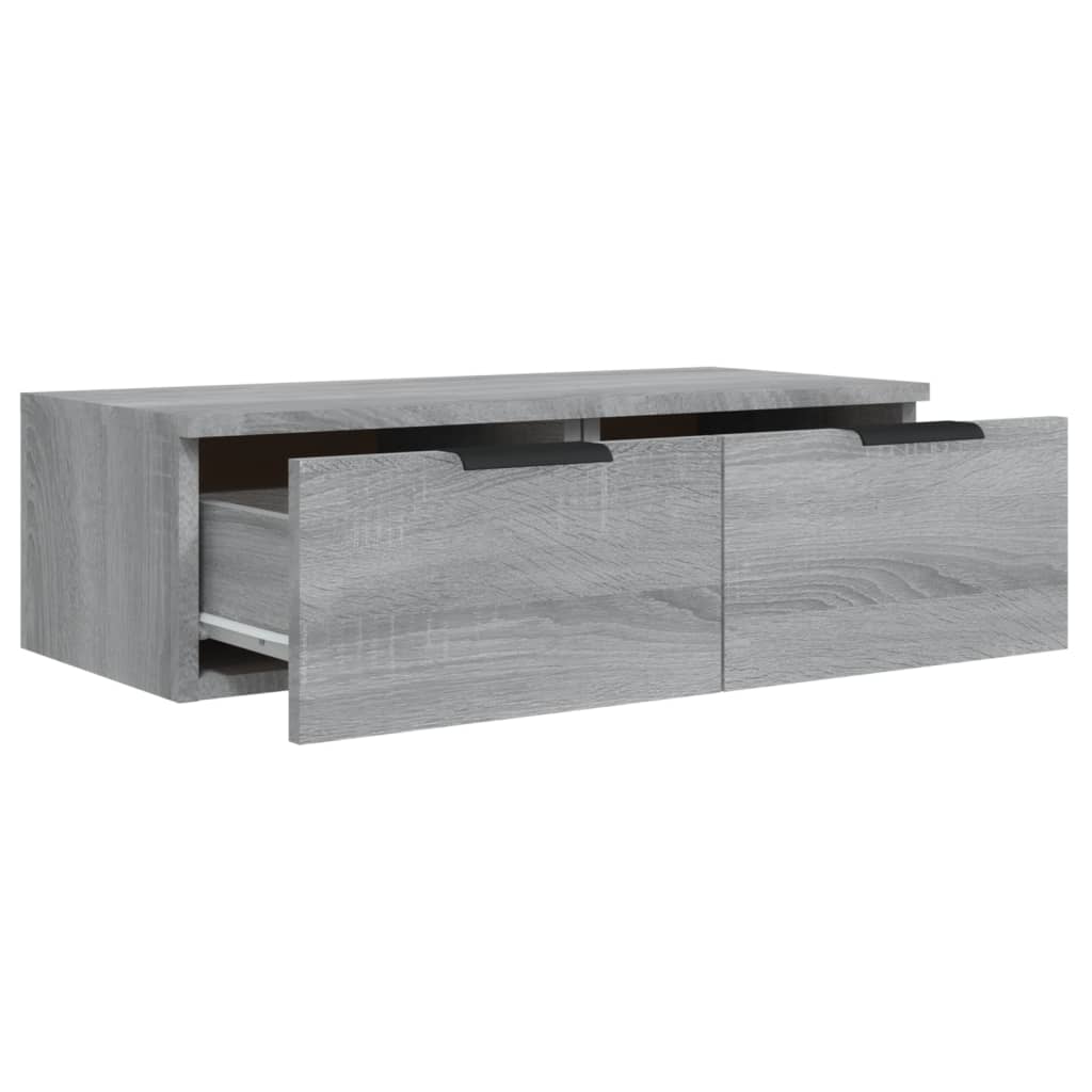 Seinäkaapit 2 kpl harmaa Sonoma 68x30x20 cm tekninen puu - Sisustajankoti.fi